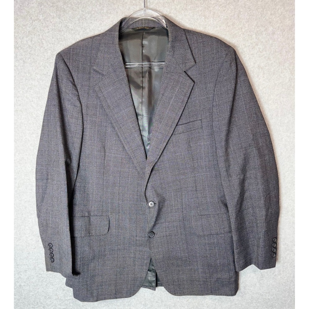 Warren Sewell Sport Coat Mens 42R Gray Textured Fabric 2‎ Button 1 Vent